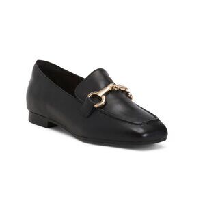 ROCKPORT Black Leather Polly Square Toe Comfort Slip On Dress Loafers